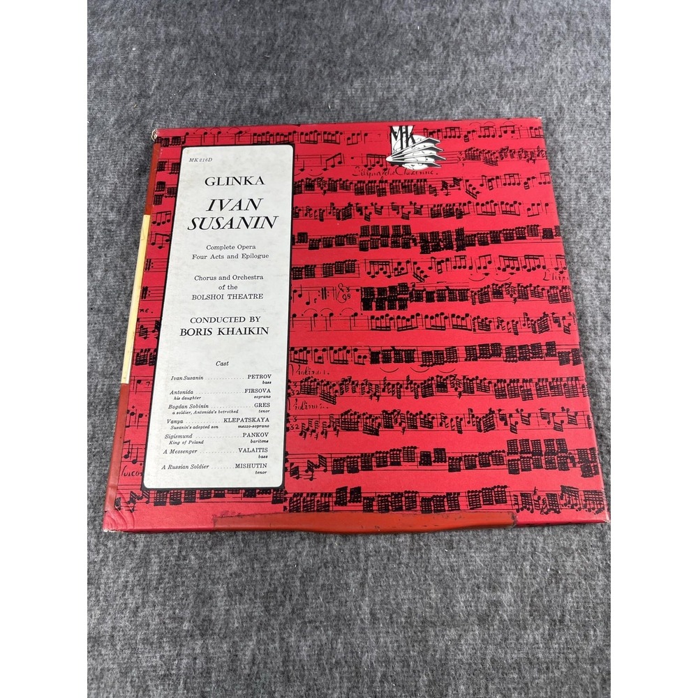 Glinka Vinyl Box Set Ivan Susanin 4xLP Opera MK Bolshoi Theatre USSR Khaikin 12"